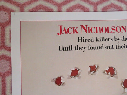 PRIZZI'S HONOR FOLDED US ONE SHEET POSTER JACK NICHOLSON KATHLEEN TURNER 1985 Movie posters