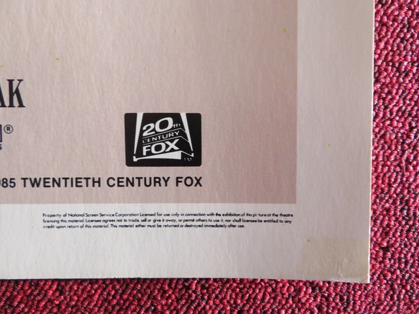 PRIZZI'S HONOR US HALF SHEET (22"x 28") POSTER JACK NICHOLSON 1985 Movie posters