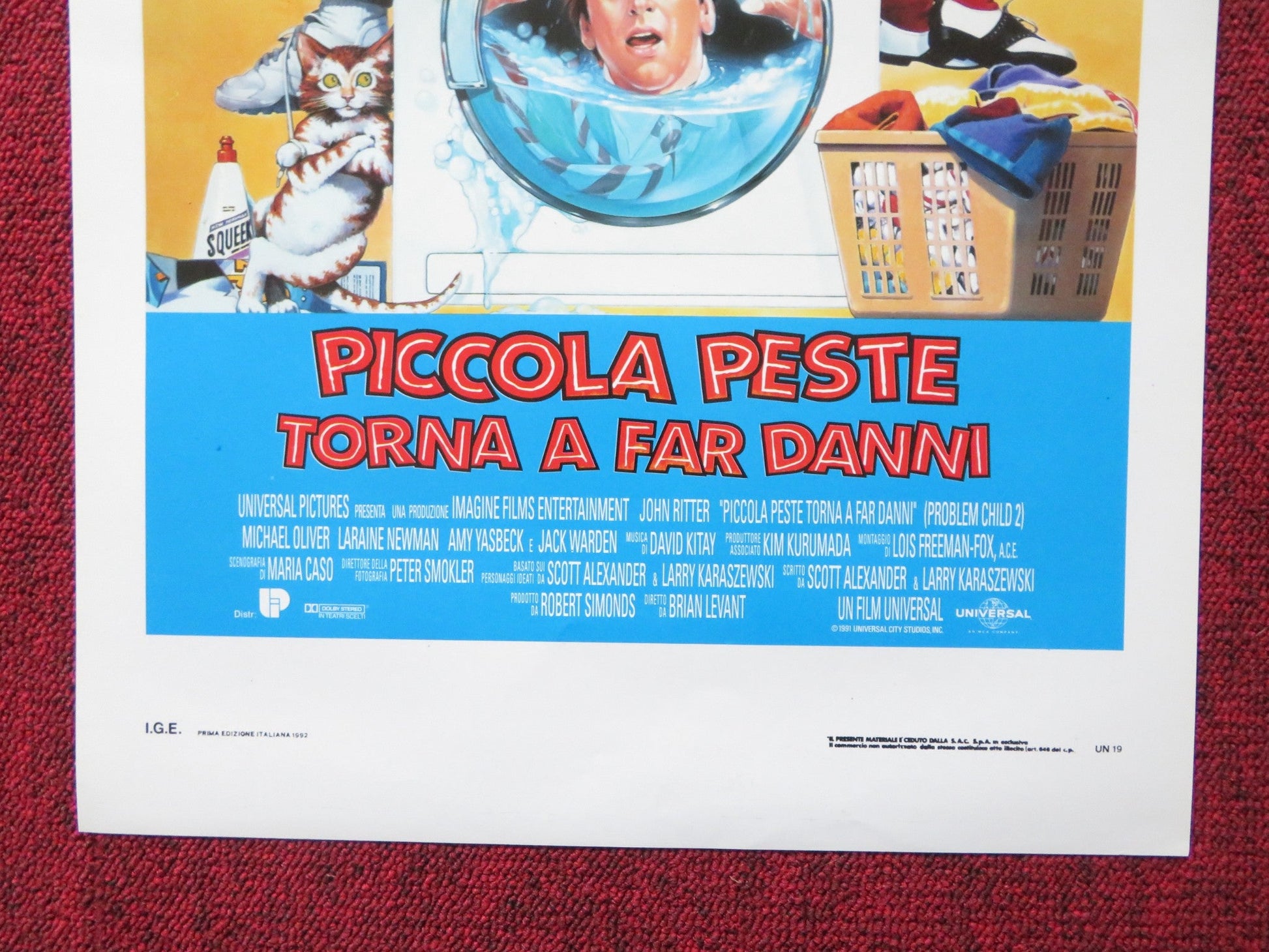 PROBLEM CHILD 2 ITALIAN LOCANDINA POSTER JOHN RITTER MICHAEL OLIVER 1992 Rendezvous Cinema Movie posters