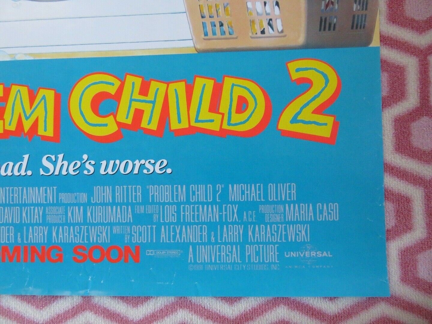 PROBLEM CHILD 2 US ONE SHEET ROLLED POSTER JOHN RITTER 1991 - Rendezvous Cinema