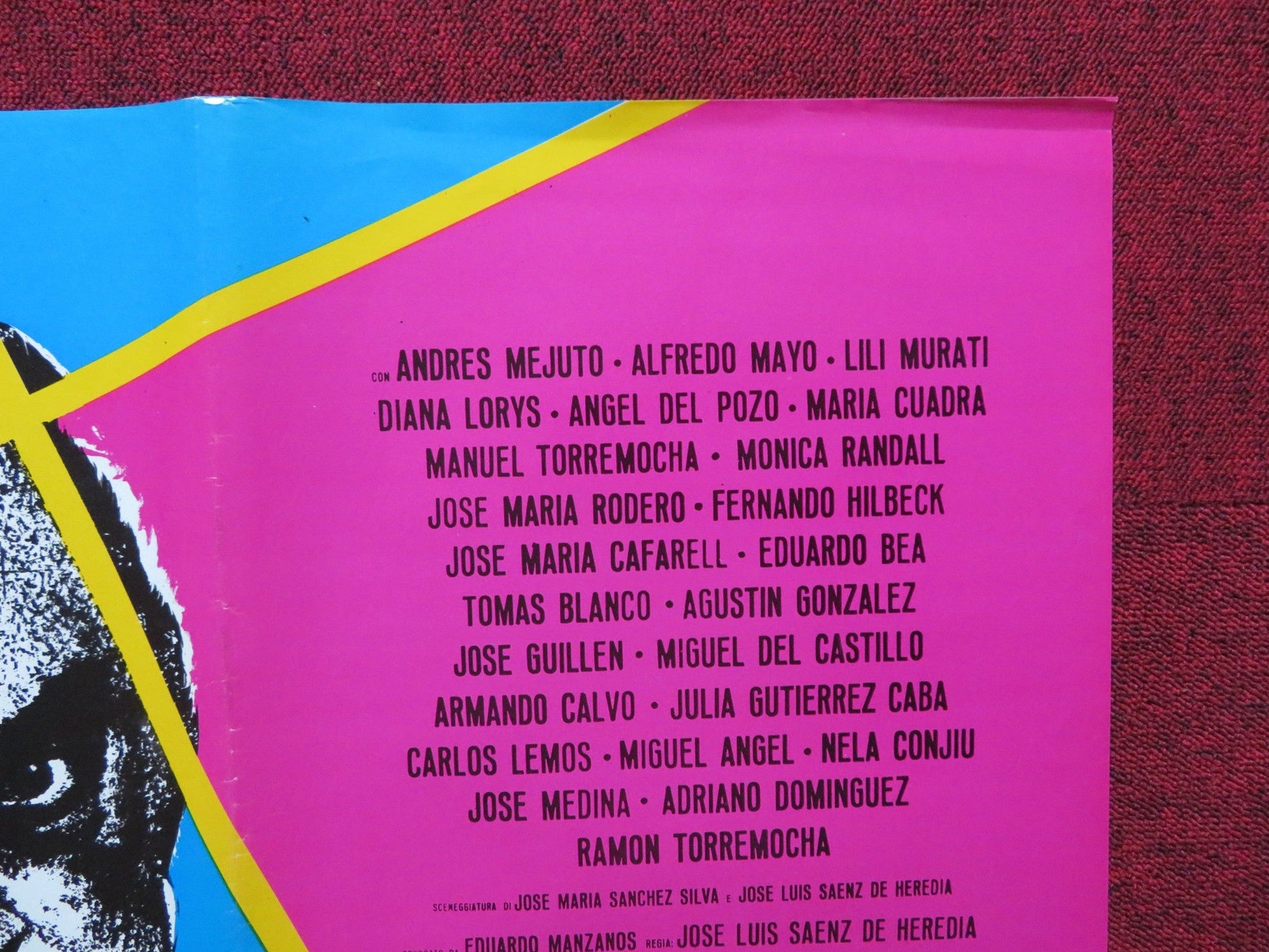 PROCESO A JESUS ITALIAN FOGLIO POSTER ANDRES MEJUTO ALFREDO MAYO 1974 Rendezvous Cinema Movie posters