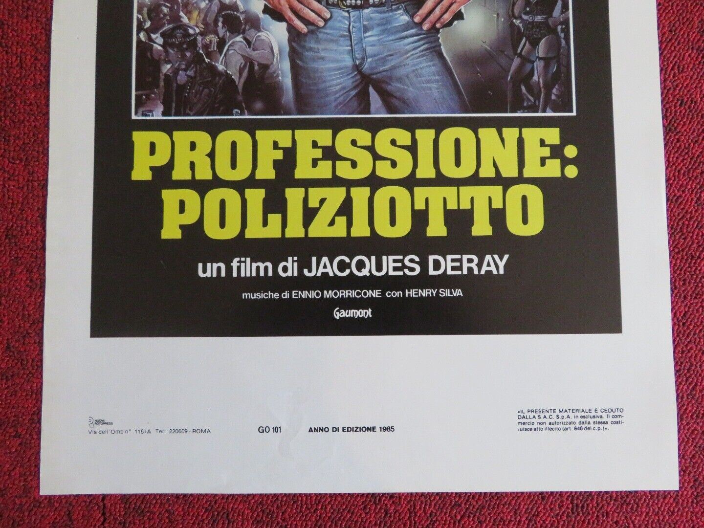 PROFESSIONE: POLIZIOTTO ITALIAN LOCANDINA (27.5"x13") POSTER 1985 Movie posters