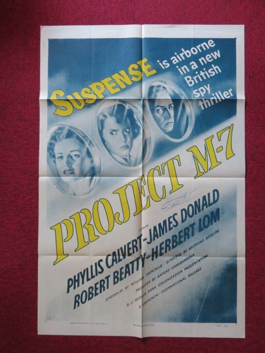 PROJECT M7 / THE NET FOLDED US ONE SHEET POSTER PHYLLIS CALVERT 1953 - Rendezvous Cinema