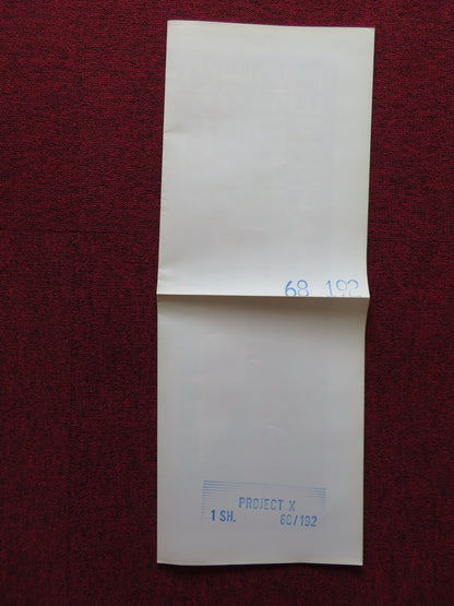 PROJECT X FOLDED US ONE SHEET POSTER CHRISTOPHER GEORGE GRETA BALDWIN 1968 Rendezvous Cinema Movie posters