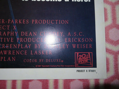 PROJECT X US ONE SHEET POSTER MATTHEW BRODERICK HELEN HUNT 1987 Movie posters