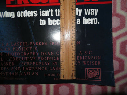 PROJECT X US ONE SHEET ROLLED POSTER MATTHEW BRODERICK 1987 Movie posters