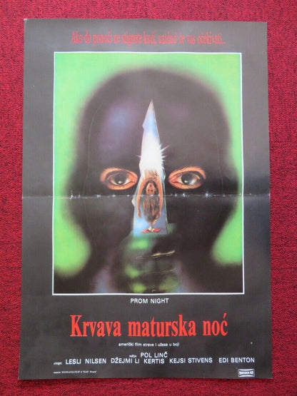 PROM NIGHT YUGOSLAVIAN (19"x 27") POSTER LESLIE NIELSEN 1980 Movie posters