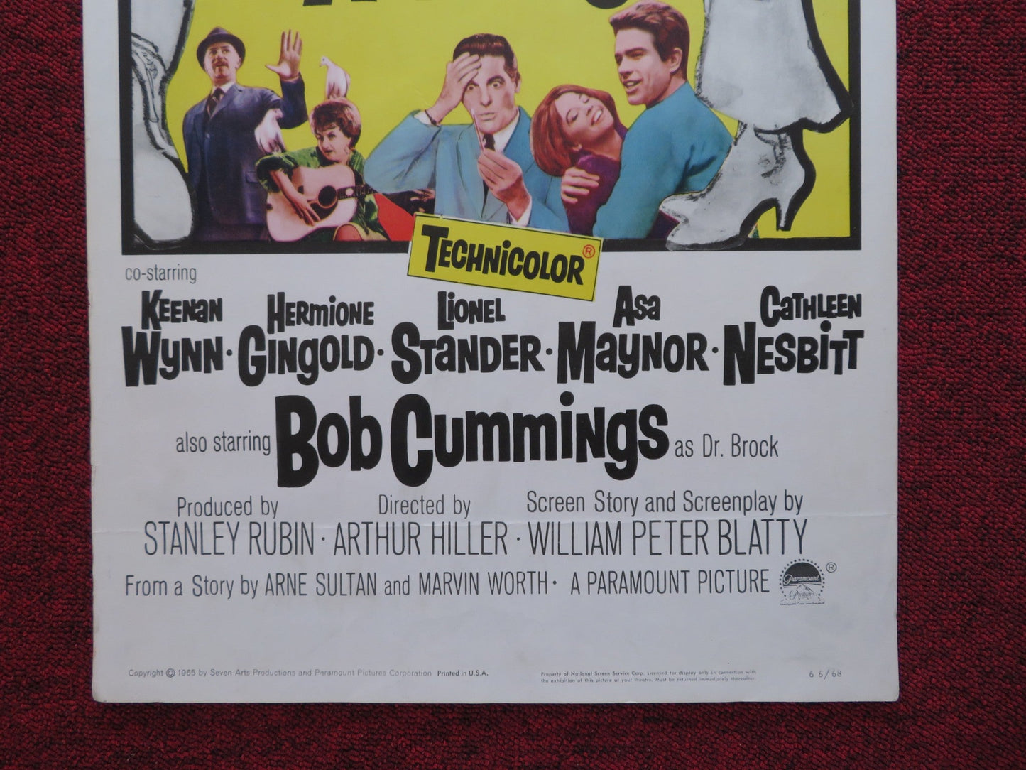 PROMISE HER ANYTHING US INSERT (14"x 36") POSTER WARREN BEATTY LESLIE CARON 1966 Rendezvous Cinema Movie posters