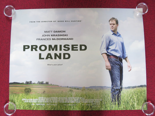 PROMISED LAND UK QUAD ROLLED POSTER MATT DAMON FRANCES MCDORMAND 2012 Rendezvous Cinema Movie posters