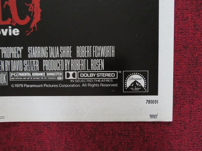 PROPHECY FOLDED US ONE SHEET POSTER TALIA SHIRE ROBERT FOXWORTH 1979 Rendezvous Cinema Movie posters