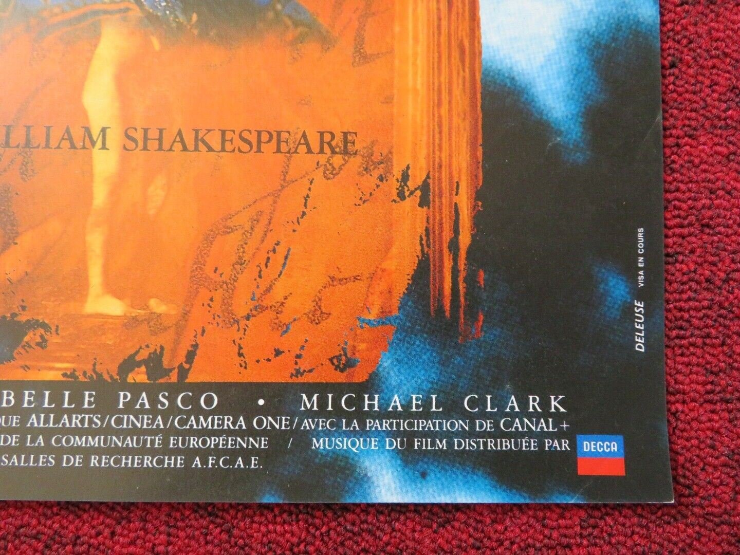 PROSPERO'S BOOKS FRENCH (16"x 21") POSTER JOHN GIELGUD MICHAEL CLARK 1991 Movie posters