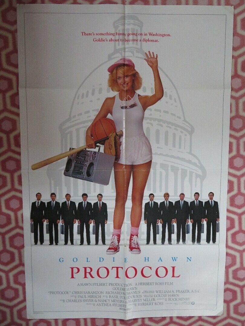 PROTOCOL US ONE SHEET POSTER GOLDIE HAWN 1984 Movie posters