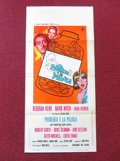 PRUDENCE AND THE PILL ITALIAN LOCANDINA POSTER DEBORAH KERR DAVID NIVEN 1968 Rendezvous Cinema Movie posters