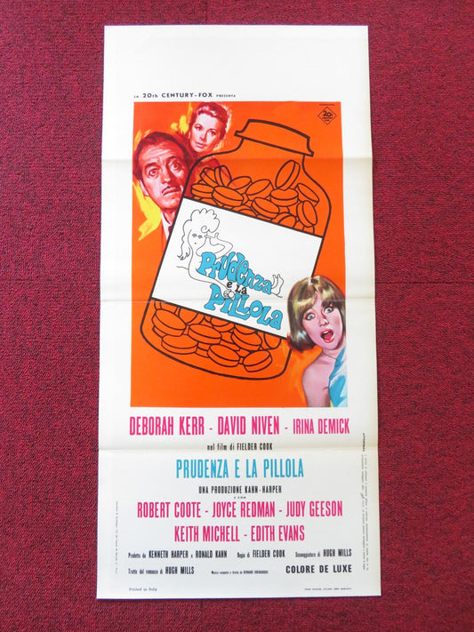 PRUDENCE AND THE PILL ITALIAN LOCANDINA POSTER DEBORAH KERR DAVID NIVEN 1968 Rendezvous Cinema Movie posters