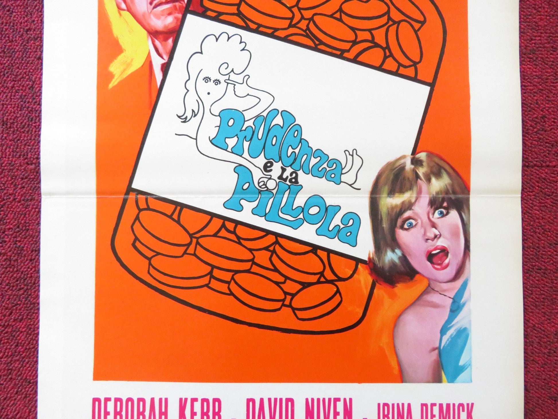 PRUDENCE AND THE PILL ITALIAN LOCANDINA POSTER DEBORAH KERR DAVID NIVEN 1968 Rendezvous Cinema Movie posters