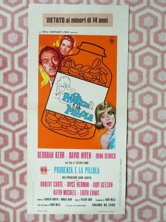 PRUDENZA E LA PILLOLA ITALIAN LOCANDINA (27.5"x13") POSTER DEBORAH KERR 1969 Movie posters