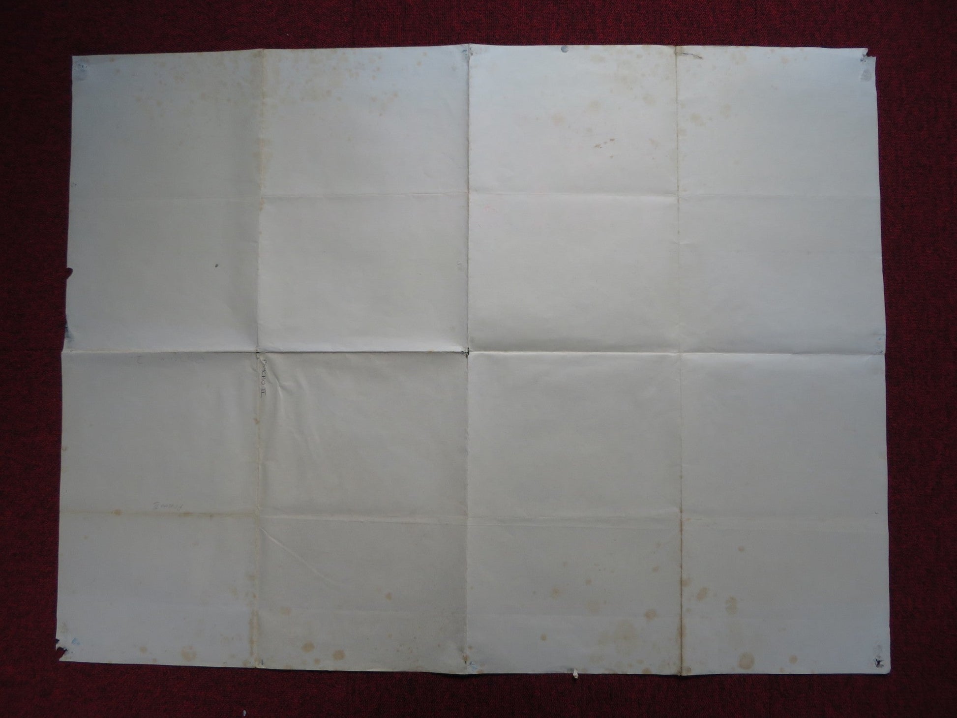 PSYCHO II UK QUAD POSTER FOLDED ANTHONY PERKINS VERA MILES 1983 Rendezvous Cinema Movie posters