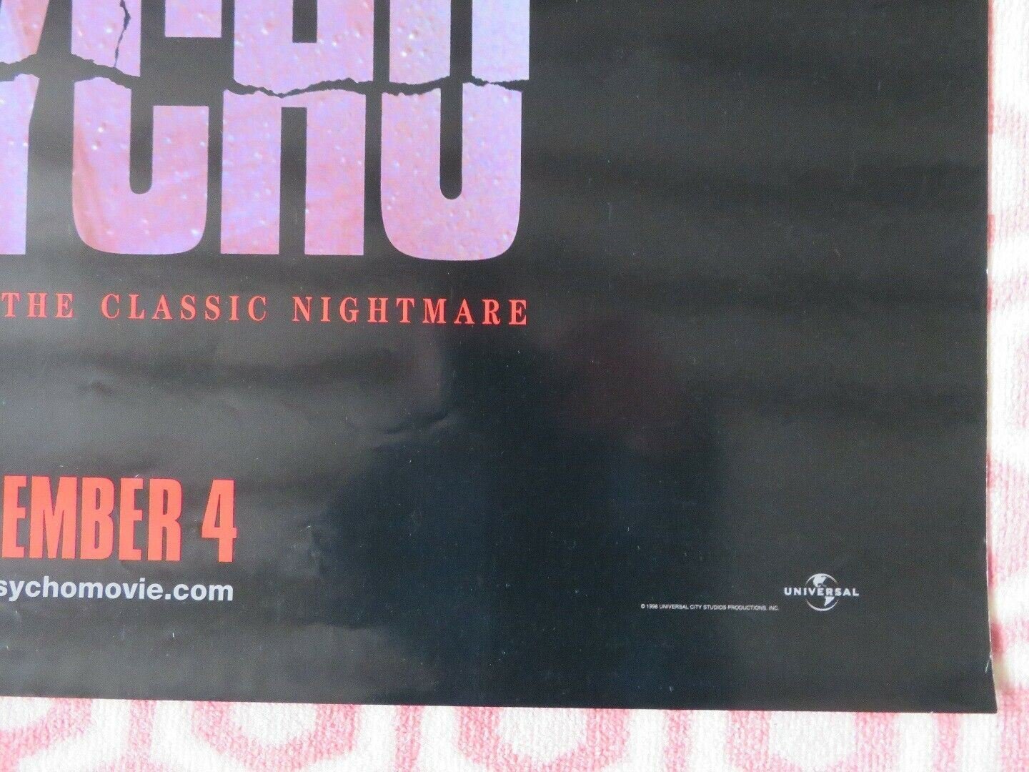 PSYCHO US ONE SHEET ROLLED POSTER GUS VAN SANT 1993 Rendezvous Cinema Movie posters