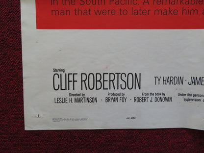 PT 109 FOLDED US ONE SHEET POSTER CLIFF ROBERTSON TY HARDIN 1963 Rendezvous Cinema Movie posters
