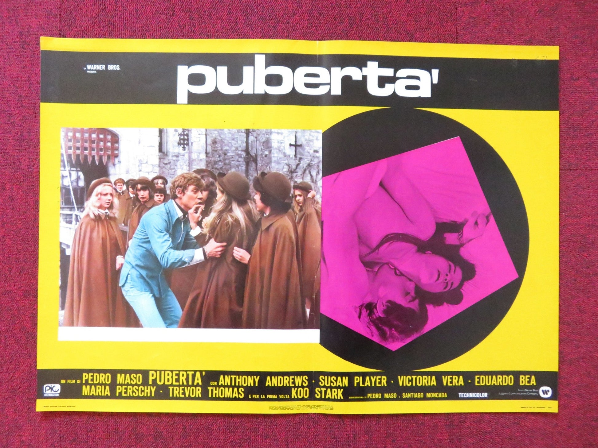 PUBERTA' / THE ADOLESCENTS - A ITALIAN FOTOBUSTA POSTER ANTHONY ANDREWS 1975 Rendezvous Cinema Movie posters