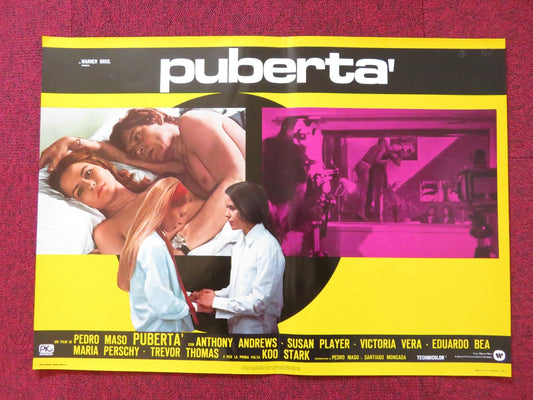 PUBERTA' / THE ADOLESCENTS - B ITALIAN FOTOBUSTA POSTER ANTHONY ANDREWS 1975 Rendezvous Cinema Movie posters