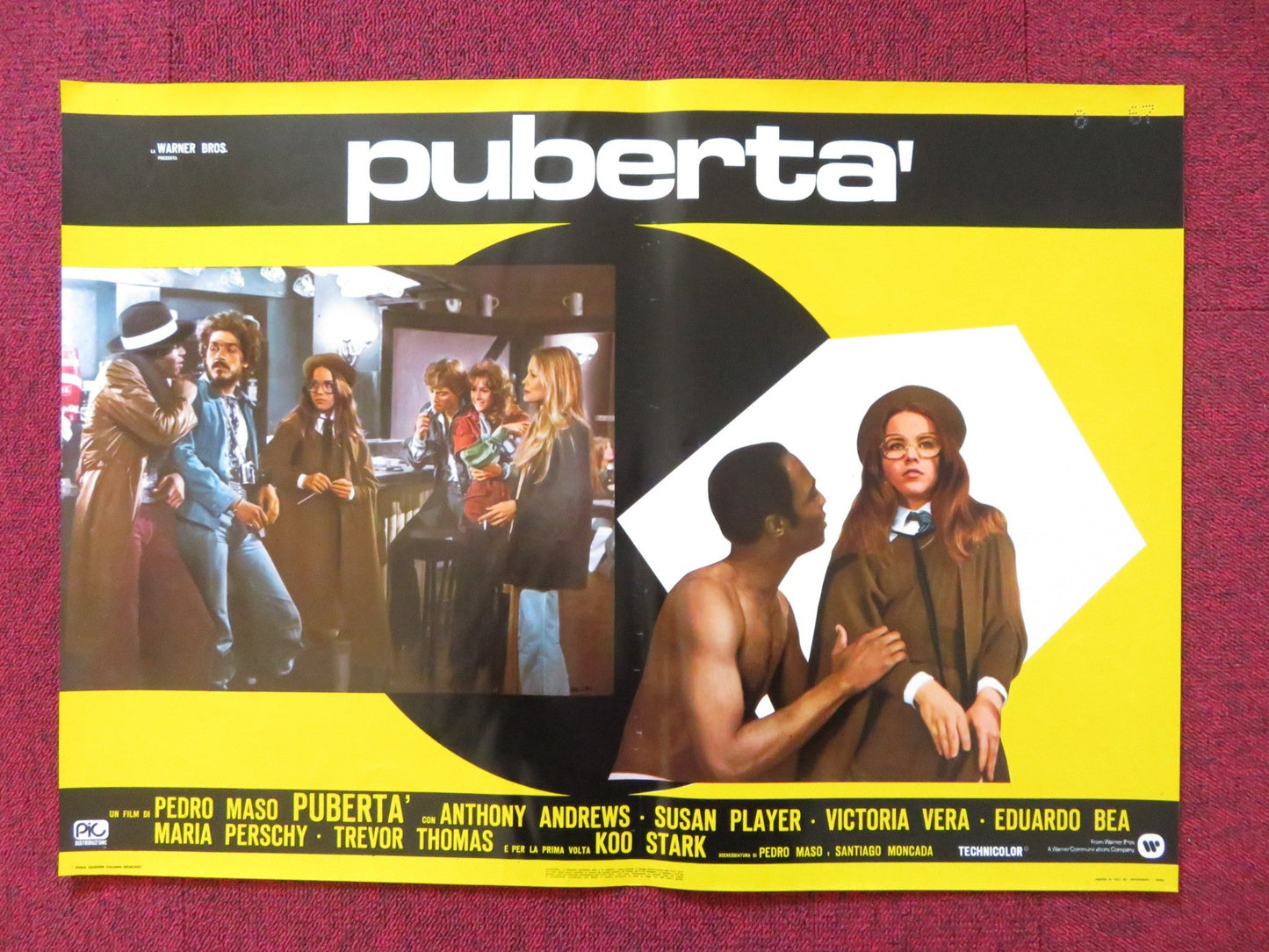 PUBERTA' / THE ADOLESCENTS - D ITALIAN FOTOBUSTA POSTER ANTHONY ANDREWS 1975 Rendezvous Cinema Movie posters