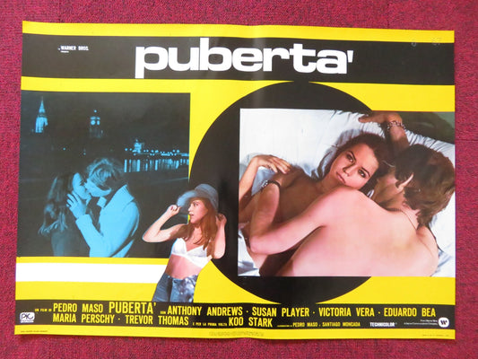 PUBERTA' / THE ADOLESCENTS - E ITALIAN FOTOBUSTA POSTER ANTHONY ANDREWS 1975 Rendezvous Cinema Movie posters