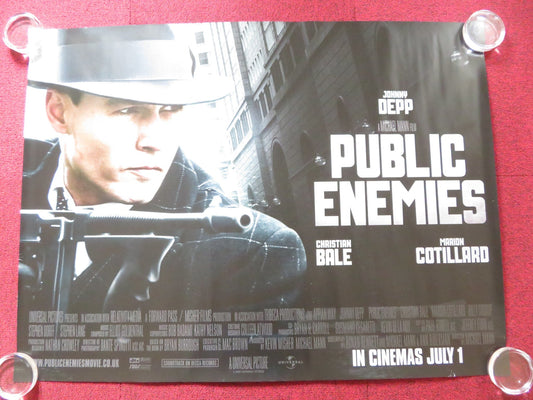 PUBLIC ENEMIES UK QUAD (30"x 40") ROLLED POSTER JOHNNY DEPP CHRISTIAN BALE 2009 Rendezvous Cinema Movie posters