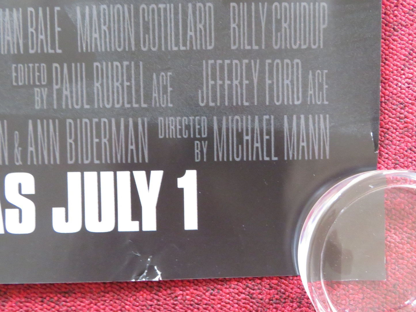 PUBLIC ENEMIES UK QUAD (30"x 40") ROLLED POSTER JOHNNY DEPP CHRISTIAN BALE 2009 Rendezvous Cinema Movie posters