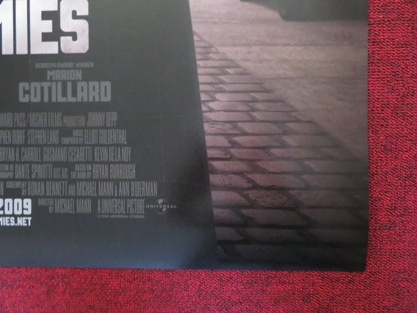 PUBLIC ENEMIES US ONE SHEET ROLLED POSTER JOHNNY DEPP CHRISTAIN BALE 2009 Rendezvous Cinema Movie posters