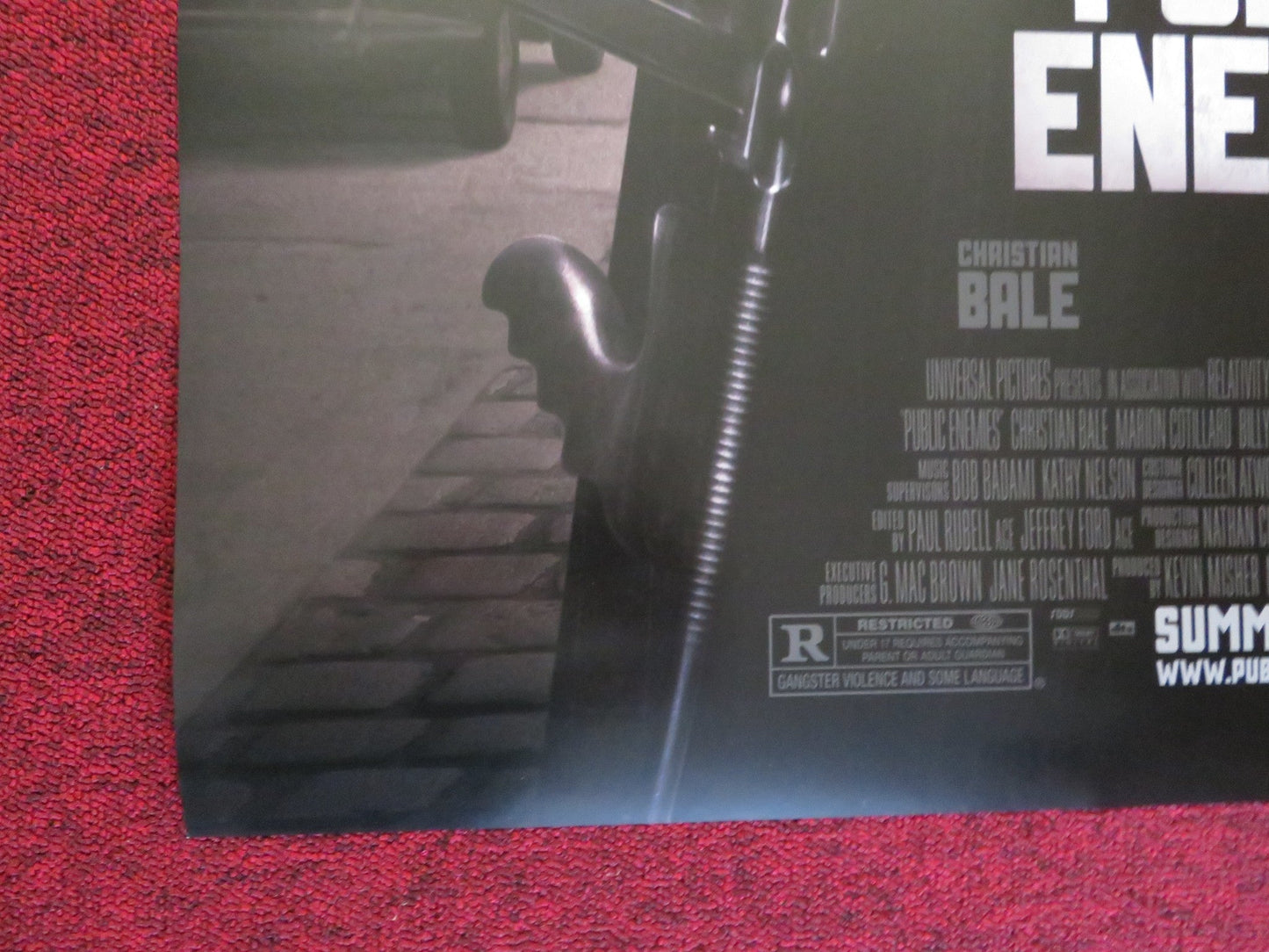 PUBLIC ENEMIES US ONE SHEET ROLLED POSTER JOHNNY DEPP CHRISTAIN BALE 2009 Rendezvous Cinema Movie posters