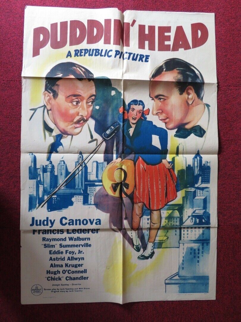 PUDDIN' HEAD USA ONE SHEET FOLDED POSTER JUDY CANOVA FRANCIS LEDERER 1941 Movie posters