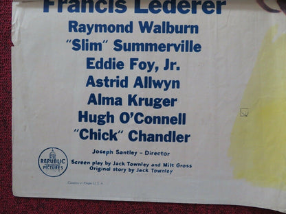 PUDDIN' HEAD USA ONE SHEET FOLDED POSTER JUDY CANOVA FRANCIS LEDERER 1941 Movie posters