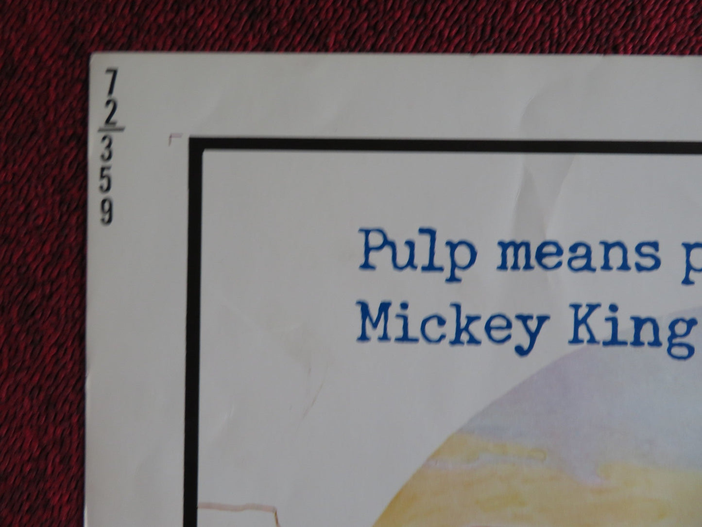 PULP US HALF SHEET (22"x 28") POSTER MICHAEL CAINE MICKEY ROONEY 1972 Rendezvous Cinema Movie posters