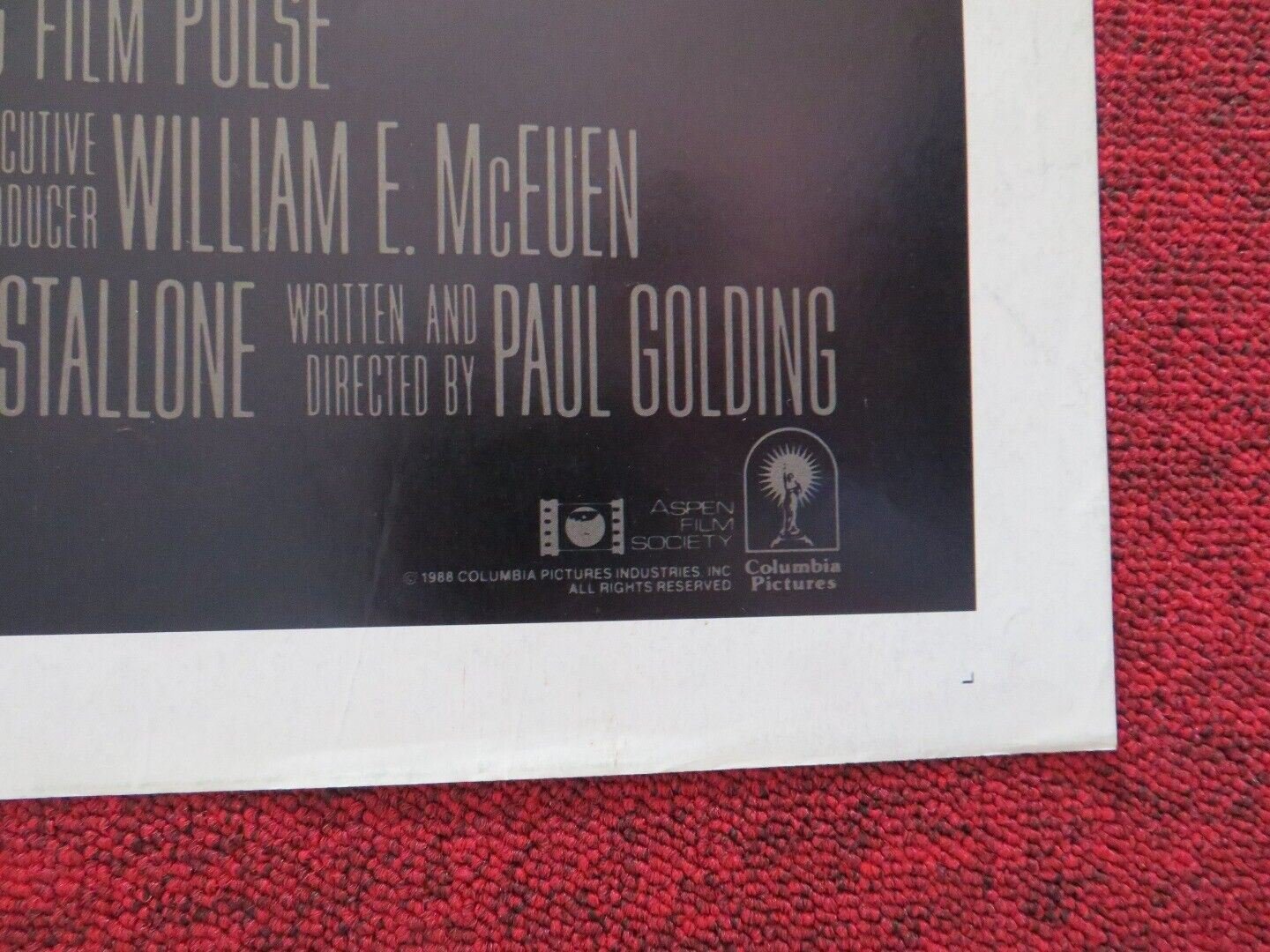 PULSE FOLDED US ONE SHEET POSTER CLIFF DE YOUNG ROXANNE HART 1988 Movie posters