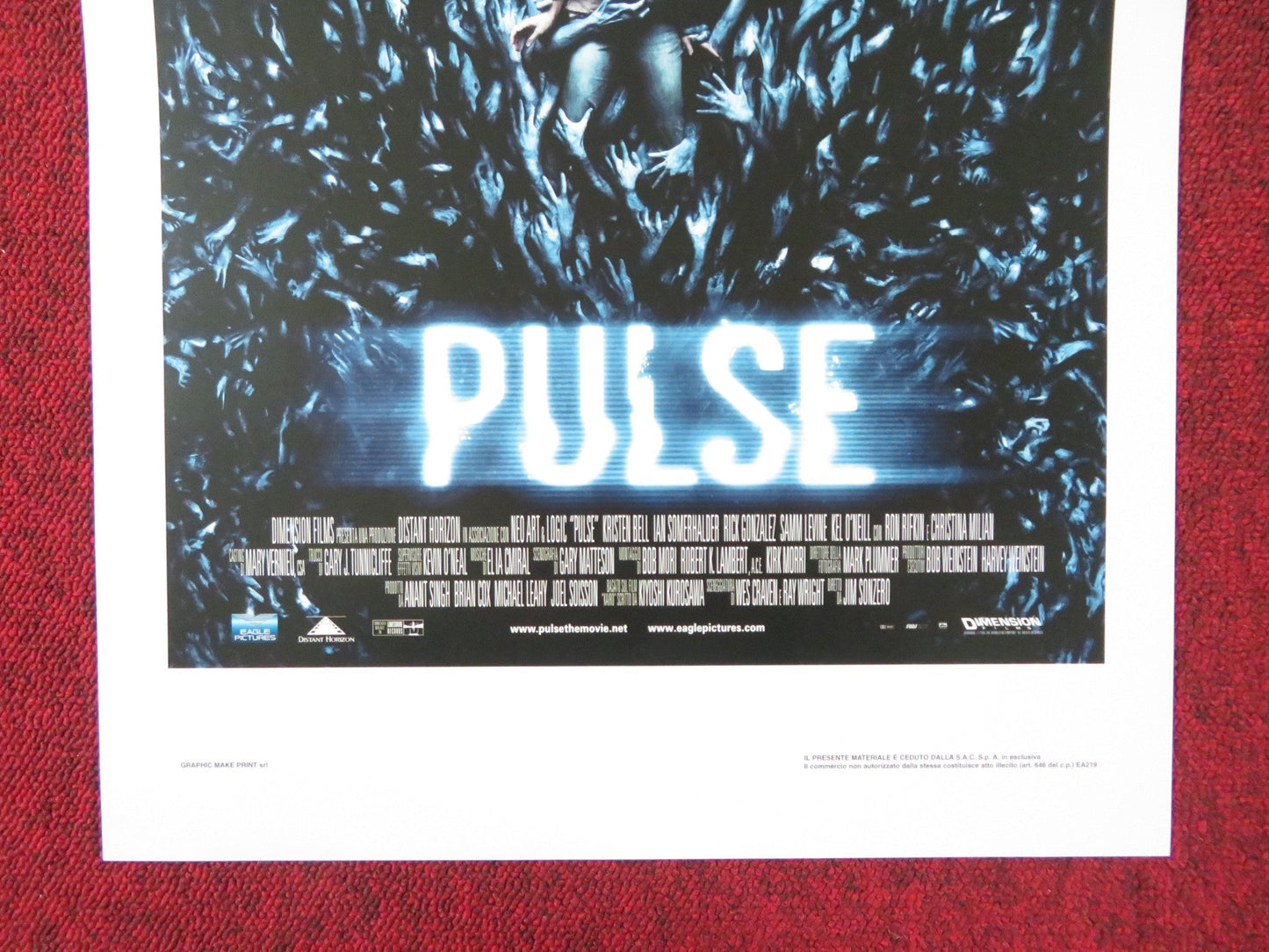 PULSE ITALIAN LOCANDINA POSTER KRISTEN BELL IAN SOMERHALDER 2006 Rendezvous Cinema Movie posters