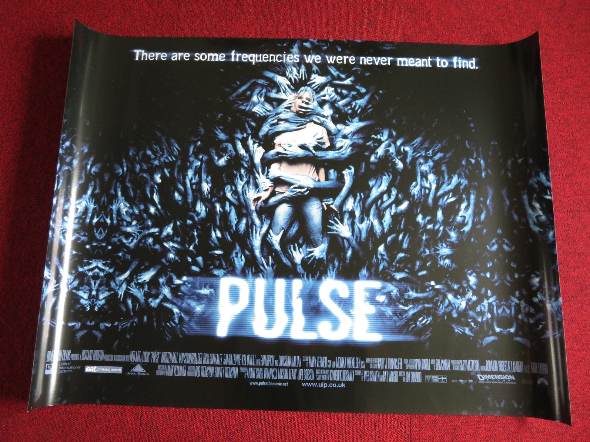 PULSE UK QUAD (30"x 40") ROLLED POSTER KRISTEN BELL IAN SOMERHALDER 2006 Rendezvous Cinema Movie posters