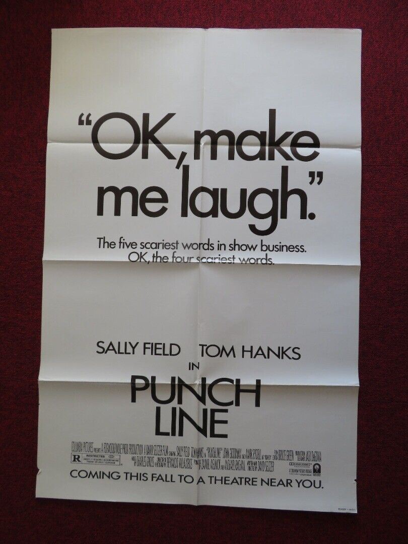 PUNCH LINE - TEASER FOLDED US ONE SHEET POSTER TOM HANKS SALLY FIELD 1988 Movie posters