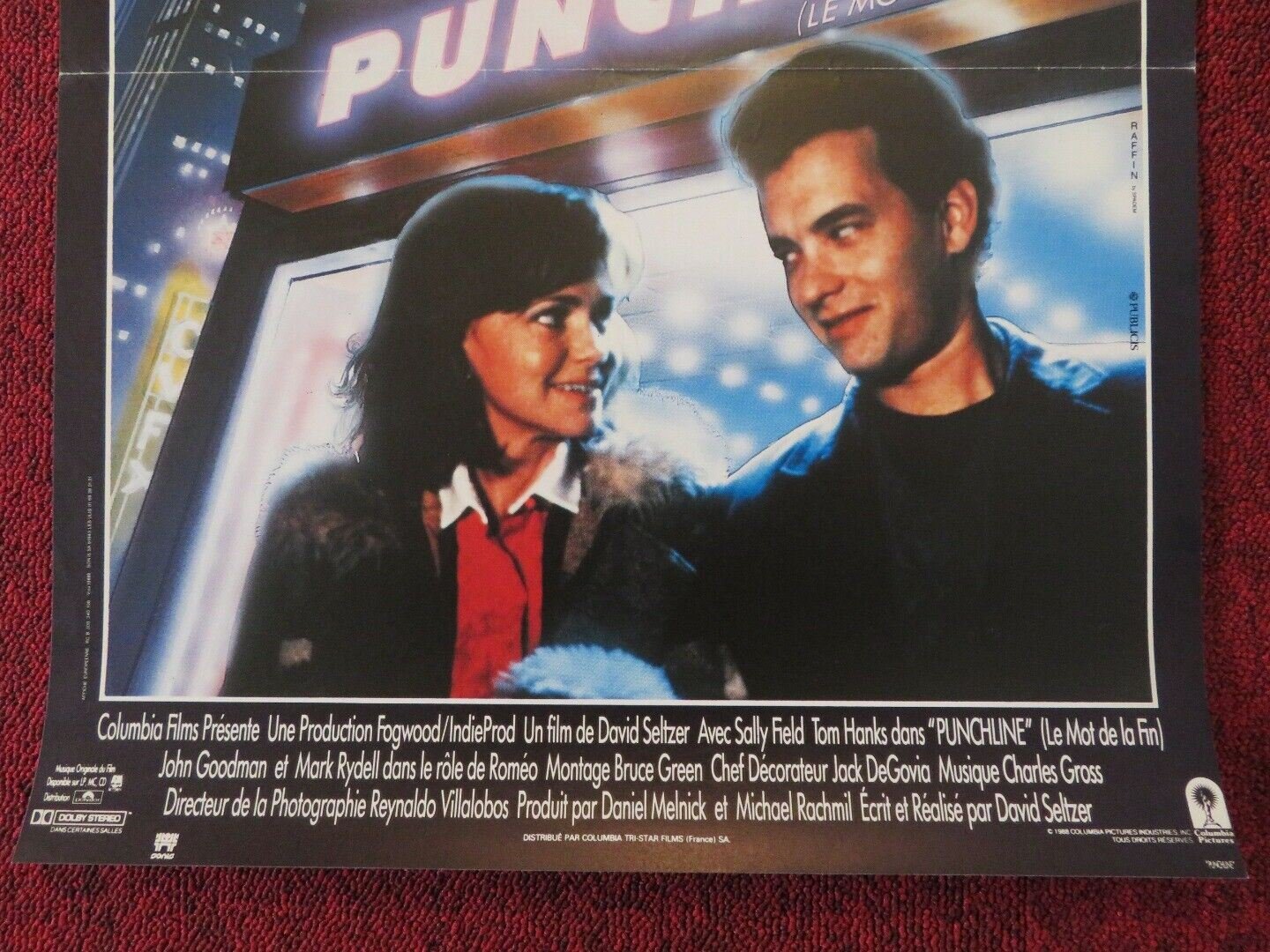 PUNCHLINE FRENCH (15"x 21") POSTER TOM HANKS SALLY FIELD 1988 Movie posters