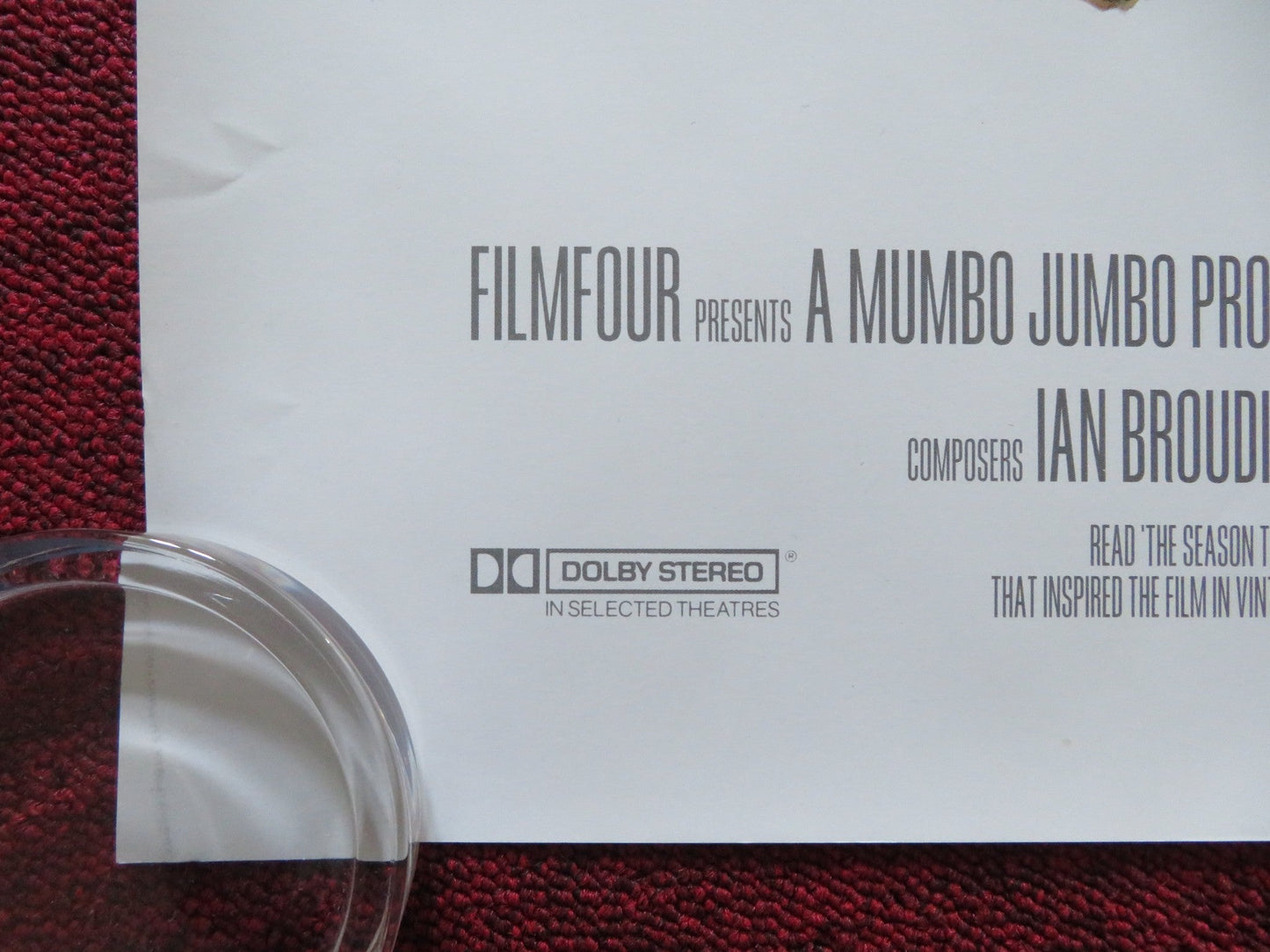 PURELY BELTER UK QUAD (30"x 40") ROLLED POSTER CHRIS BEATTIE GREG MCLANE 2000 Rendezvous Cinema Movie posters