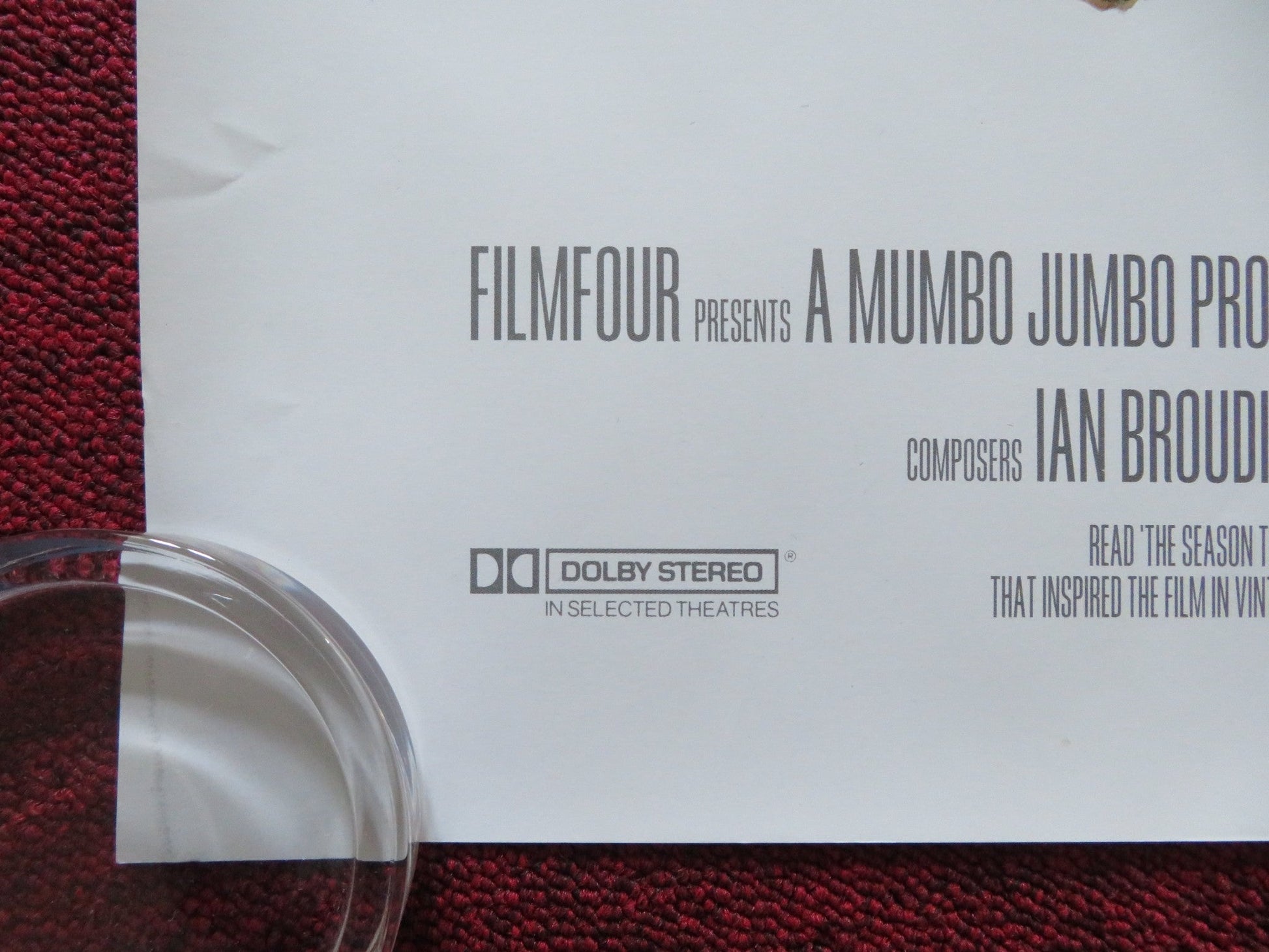 PURELY BELTER UK QUAD (30"x 40") ROLLED POSTER CHRIS BEATTIE GREG MCLANE 2000 Rendezvous Cinema Movie posters