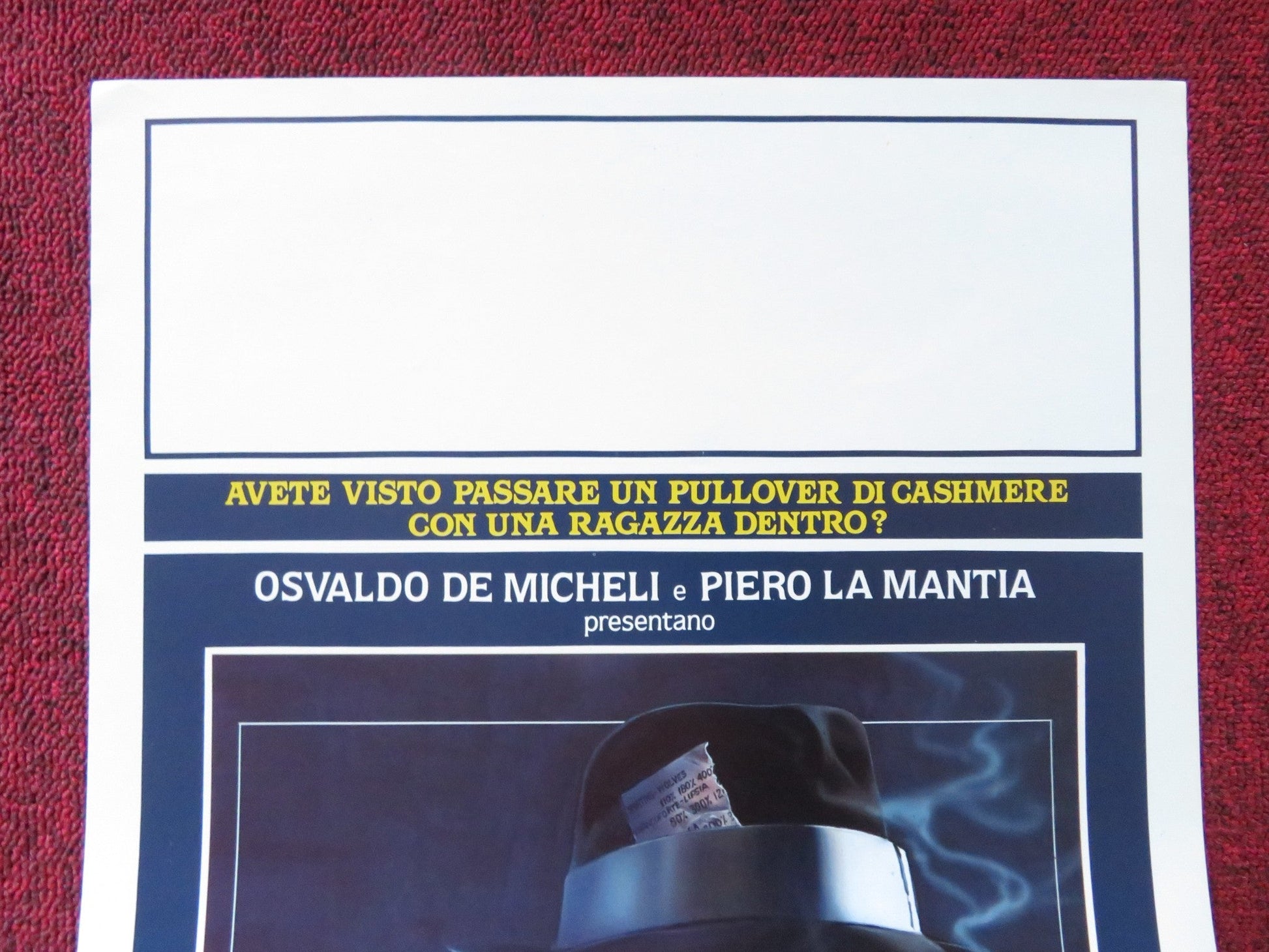 PURO CASHMERE ITALIAN LOCANDINA POSTER MAURO DI FRANCESCO PAOLA ONOFRI 1986 Rendezvous Cinema Movie posters