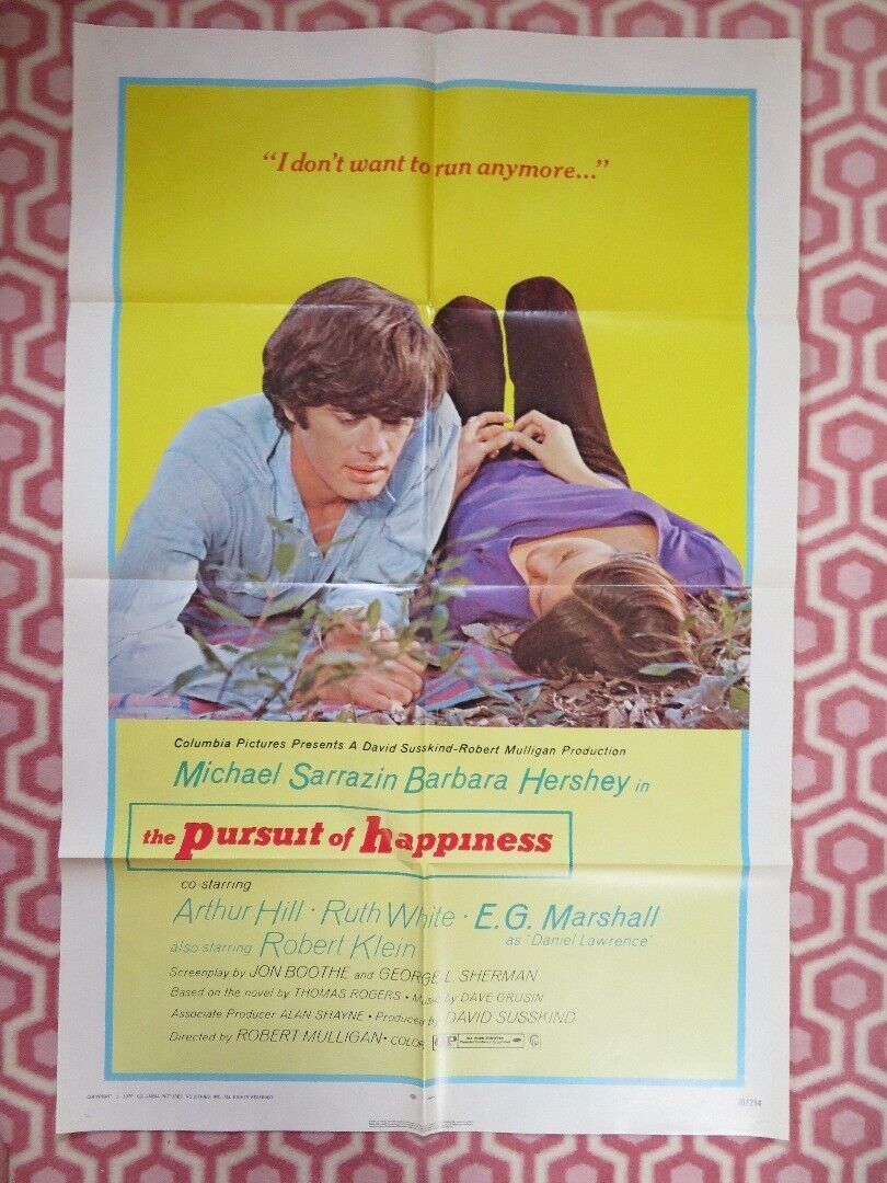 PURSUIT OF HAPPINESS US ONE SHEET POSTER MICHAEL SARRAZIN BARBARA HERSHEY 1970 Movie posters