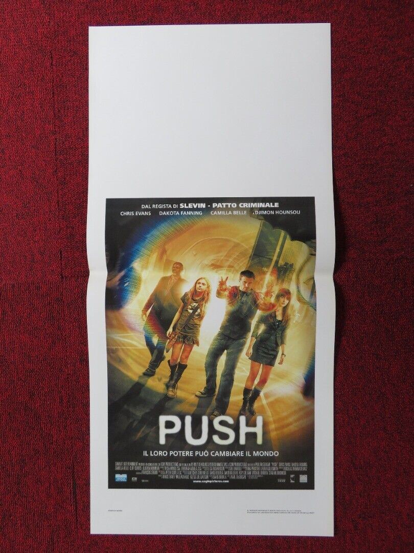 PUSH ITALIAN LOCANDINA (27.5"x13") POSTER CHRIS EVANS DAKOTA FANNING 2009 Movie posters