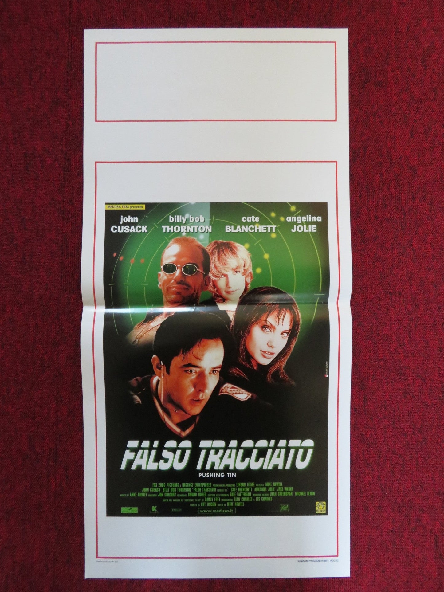 PUSHING TIN ITALIAN LOCANDINA POSTER JOHN CUSACK ANGELINA JOLIE 1999 Rendezvous Cinema Movie posters