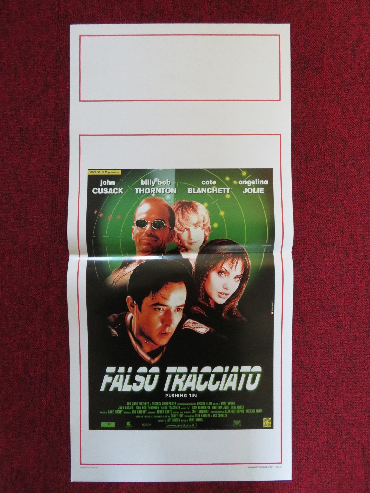 PUSHING TIN ITALIAN LOCANDINA POSTER JOHN CUSACK ANGELINA JOLIE 1999 Rendezvous Cinema Movie posters