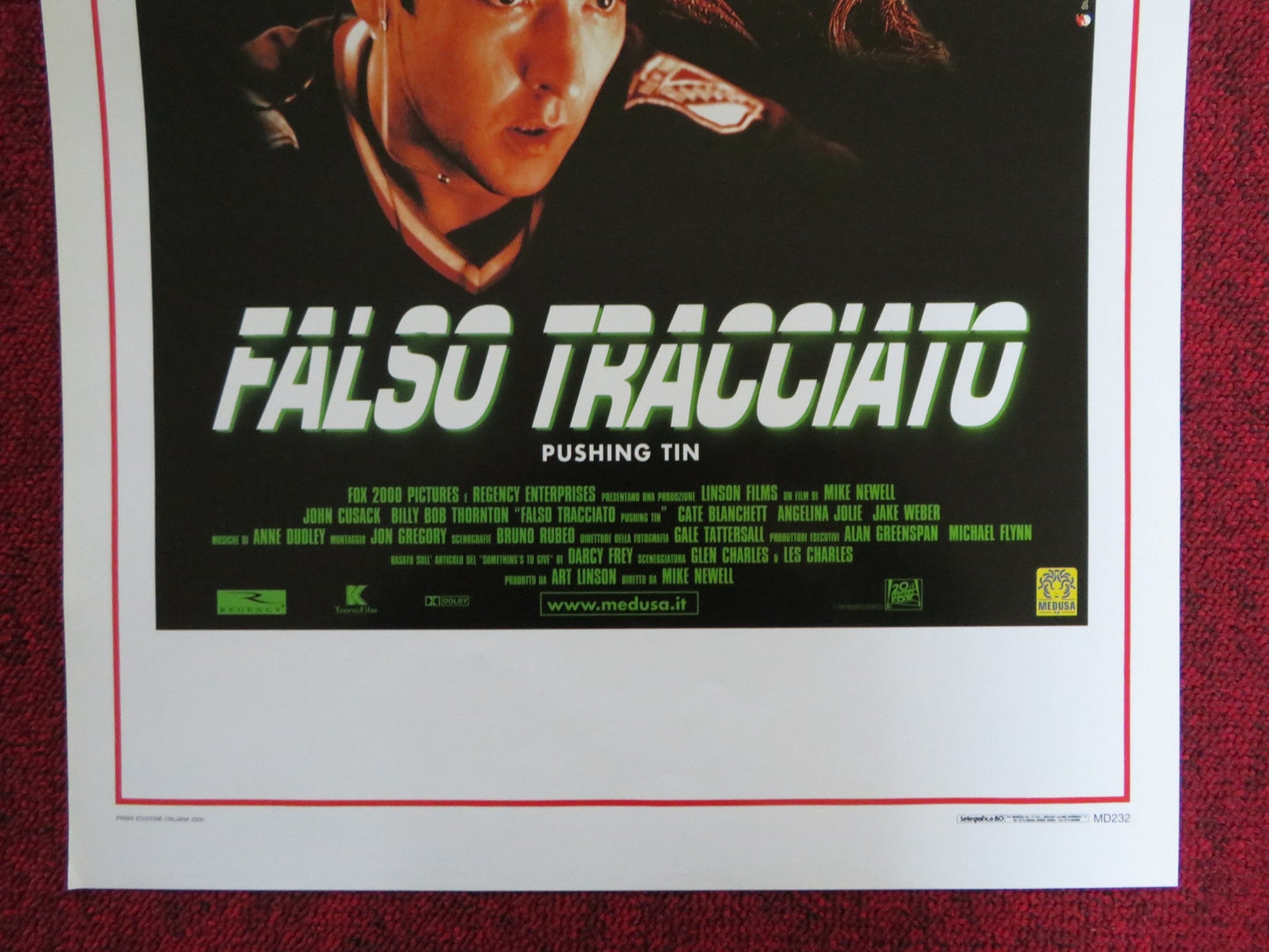 PUSHING TIN ITALIAN LOCANDINA POSTER JOHN CUSACK ANGELINA JOLIE 1999 Rendezvous Cinema Movie posters