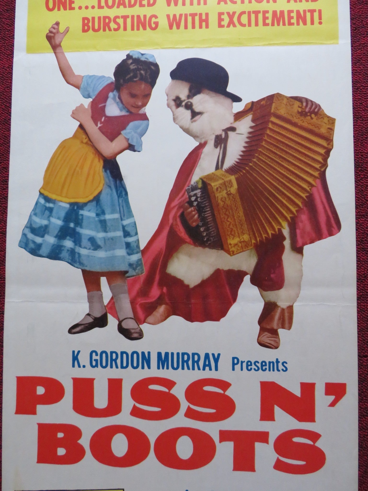 PUSS N' BOOTS US INSERT (14"x 36") POSTER K. GORDON MURRAY 1963 Rendezvous Cinema Movie posters