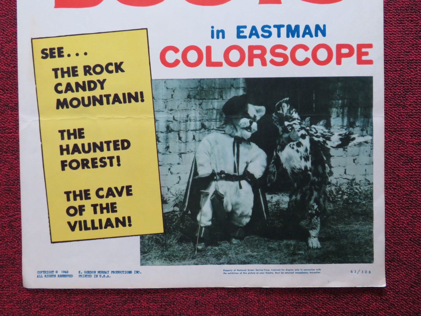 PUSS N' BOOTS US INSERT (14"x 36") POSTER K. GORDON MURRAY 1963 Rendezvous Cinema Movie posters