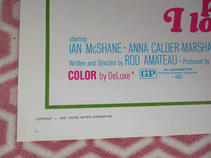 PUSSYCAT PUSSYCAT I LOVE YOU FOLDED US ONE SHEET POSTER IAN MCSHANE 1970 Movie posters